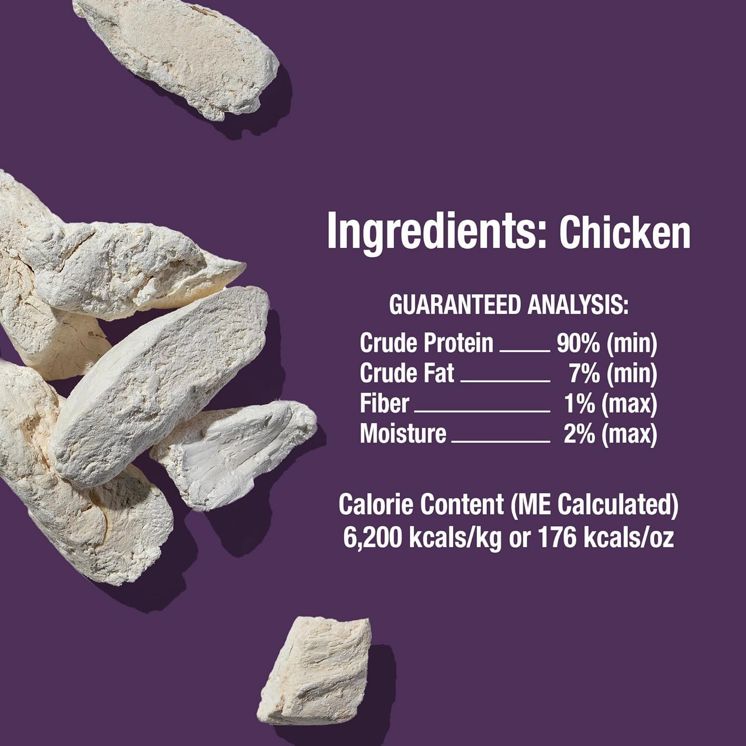 Whole Life Dog Just One Chicken Freeze Dried Dog Treats - Human Grade High Protein Food, Healthy Training Snacks, Freeze Dried Food Toppers, USA Made Natural Treats - 21 oz (Value Pack of 4)