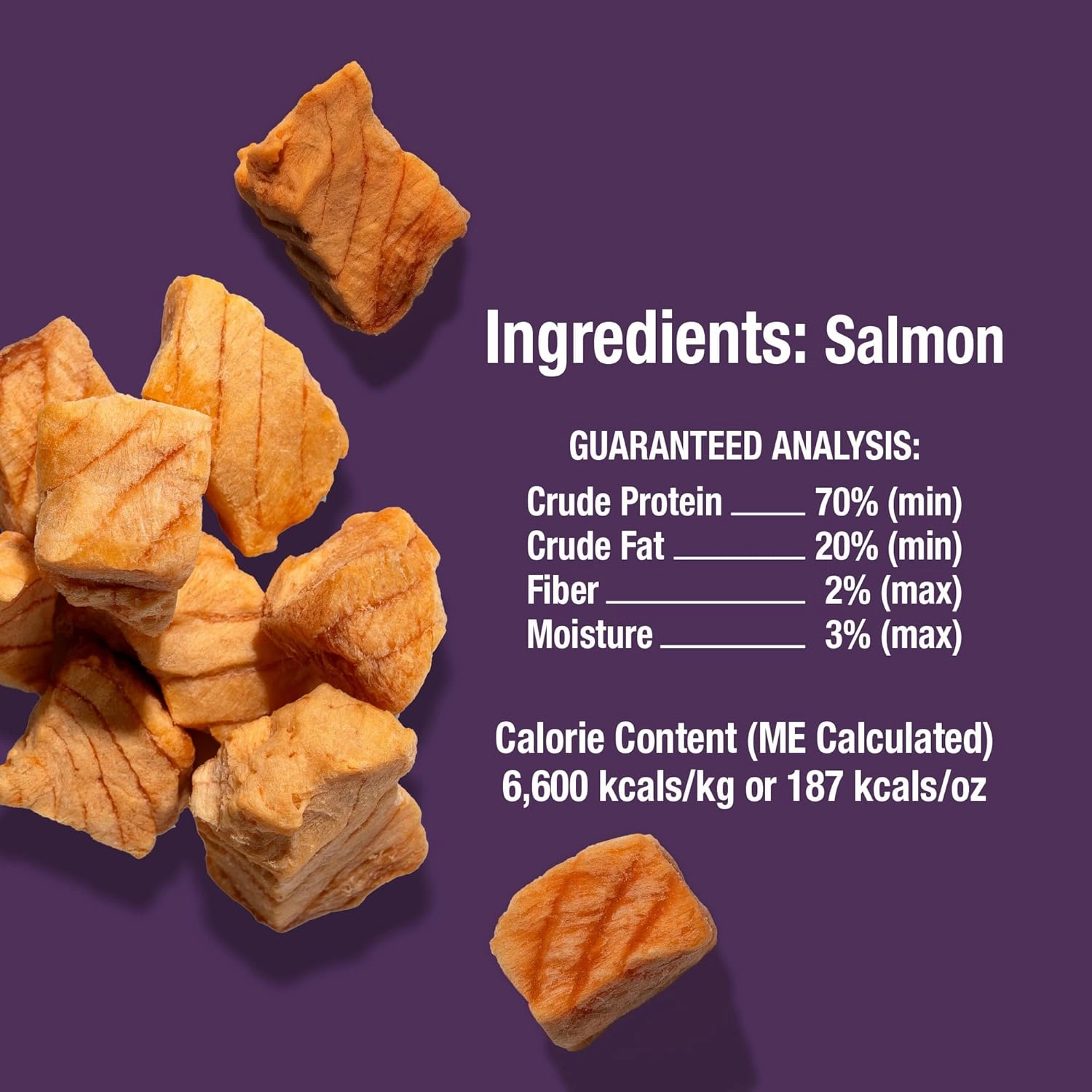 Whole Life Dog Just One Salmon Freeze Dried Dog Treats - Human Grade High Protein Food, Healthy Training Snacks, Freeze Dried Salmon Food Toppers, USA Made Natural Treats - 8 oz (Value Pack of 1)