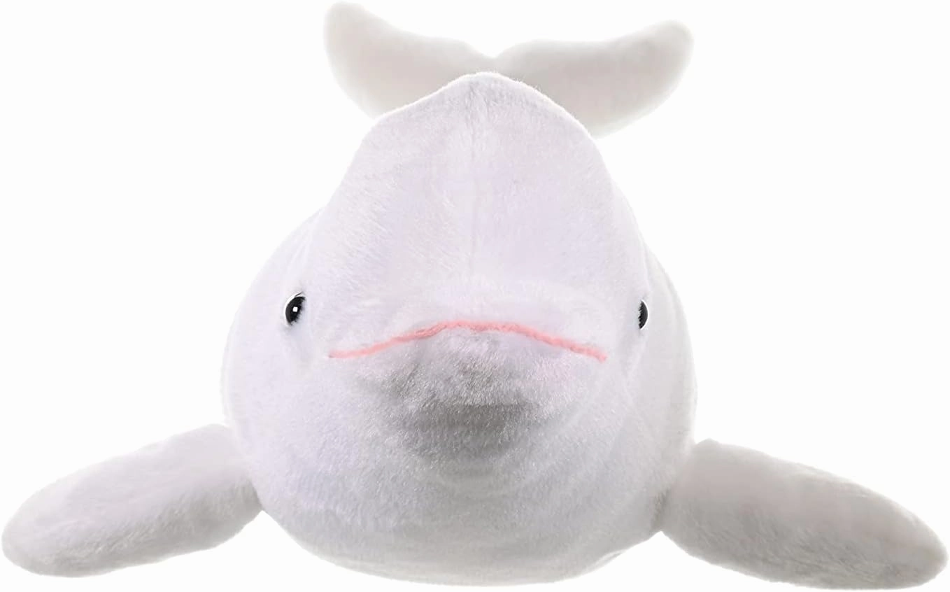 Wild Republic Beluga Whale Plush, Stuffed Animal, Plush Toy, Gifts for Kids, Cuddlekins, 21 inches , White