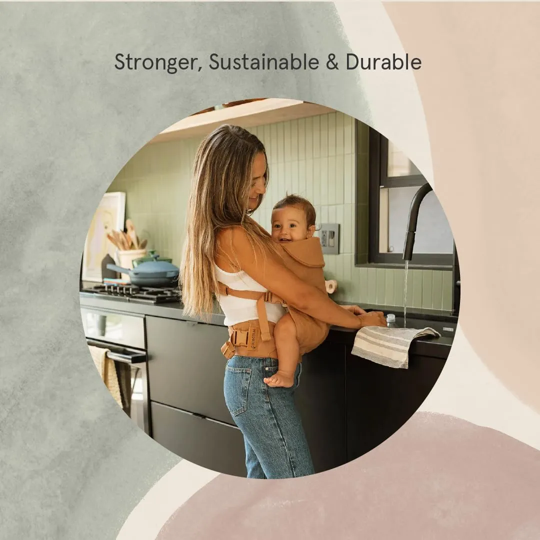 WildBird - Aerial Carrier - 7 to 45 lbs - for Moms, Dads & Caregivers - 100% Natural European Linen Fibers - Versatile & Adjustable - Large Size - Willow Fabric