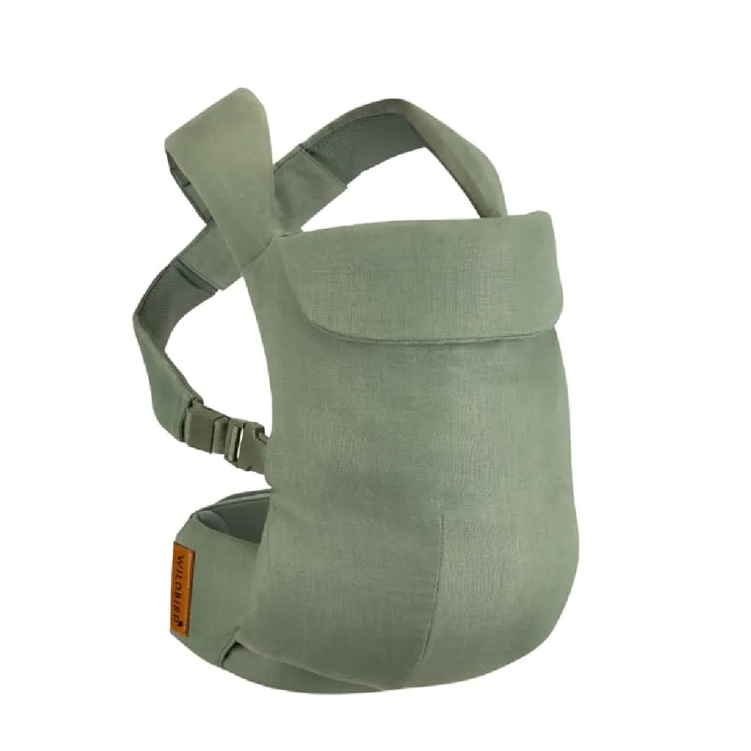 WildBird - Aerial Carrier - 7 to 45 lbs - for Moms, Dads & Caregivers - 100% Natural European Linen Fibers - Versatile & Adjustable - Small Size - Acadian Fabric
