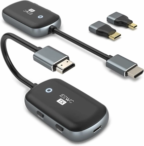 Wireless HDMI Transmitter and Receiver, JESWO Wireless HDMI Extender Supported Plug & Play, Portable 2.4G/5G, 4K Decoding, 98FT Range for Streaming Video/Audio to Monitor/Projector/HDTV