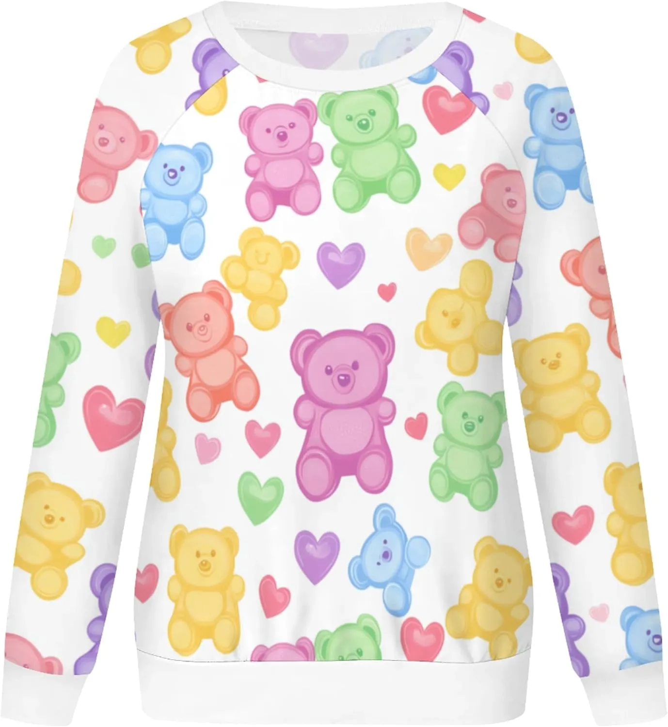 Womens Valentines Day Sweatshirt Funny Graphic Crewneck Pullover Tops Casual Loose Long Sleeve Tops Shirts