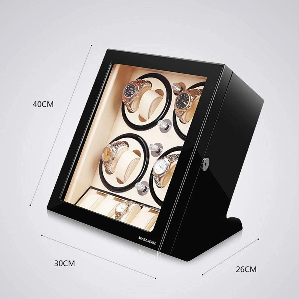 Wood Watch Winder Automatic 8 5 Leather Pillow 5 Rotation Mode Piano Paint Quiet Motor Soft Pillows for All Watches