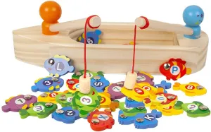 Wooden Fishing Game and Toy Best 4 5 6  Years Old Boy Girl Baby Toddler Early Educational