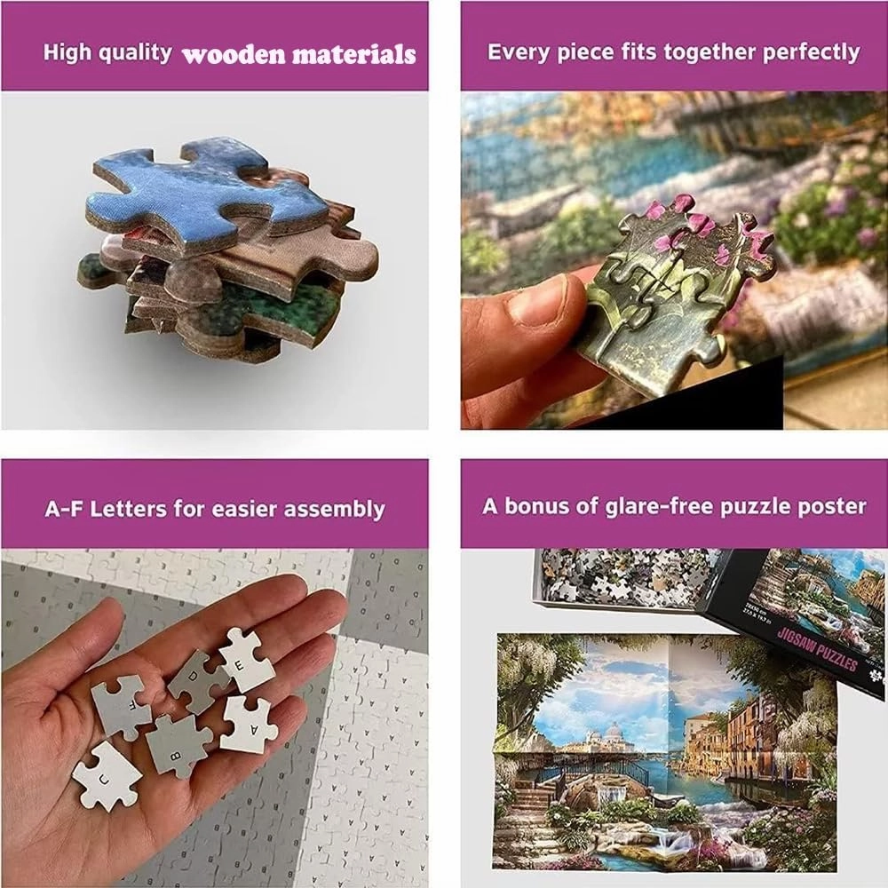 Wooden Puzzle Gothic Fantasy Jigsaw Puzzle for Adults, Dragon Scold with Princess Puzzles Challenging Educational Game Fun Family Activities Animals Puzzle Unzip Toy Wooden Puzzles 1000 Piece
