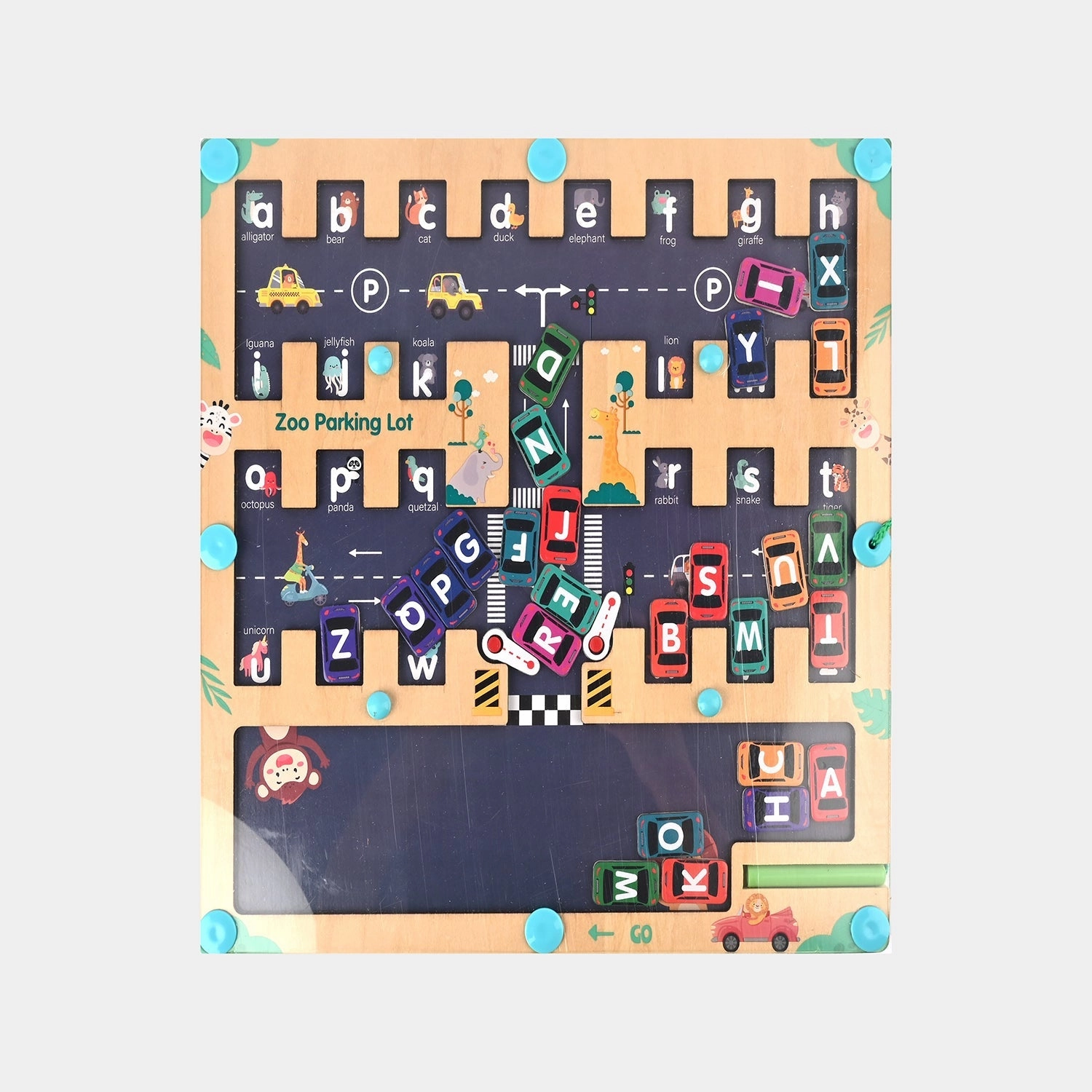 Wooden Zoo Parking Lot Scrabble Game