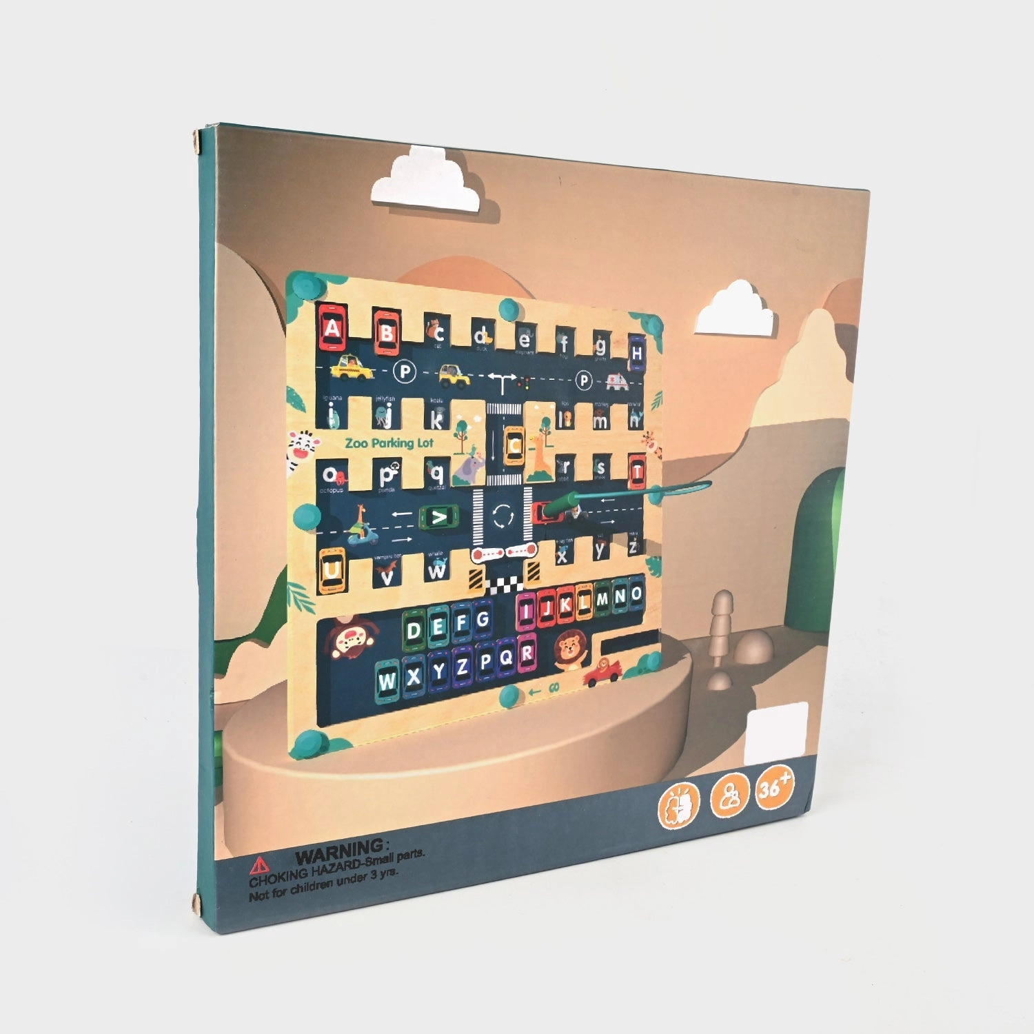 Wooden Zoo Parking Lot Scrabble Game