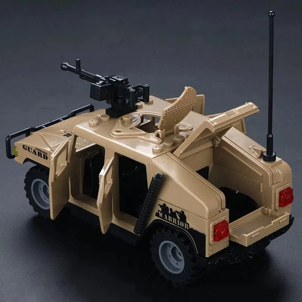 WW2 Building Block Army Military Toy 4 Military Figures and Armor Toy Thunder Containers Command Operations Building Brick Toy Battle Sets for Kids
