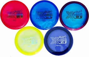 X-UFO Disc Golf Starter Set, Colors are Slightly Off 163-175g – Disc Golf Putter, Driver, Mid-Range, Frisbee Golf Disc Set, PDGA Approved