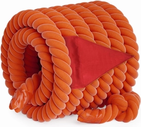 X XBEN Tug of War Rope with Flag for Kids 40FT, Teens and Adults, Soft Cotton Rope Games for Team Building Activities, Family Reunion, Birthday Party Orange