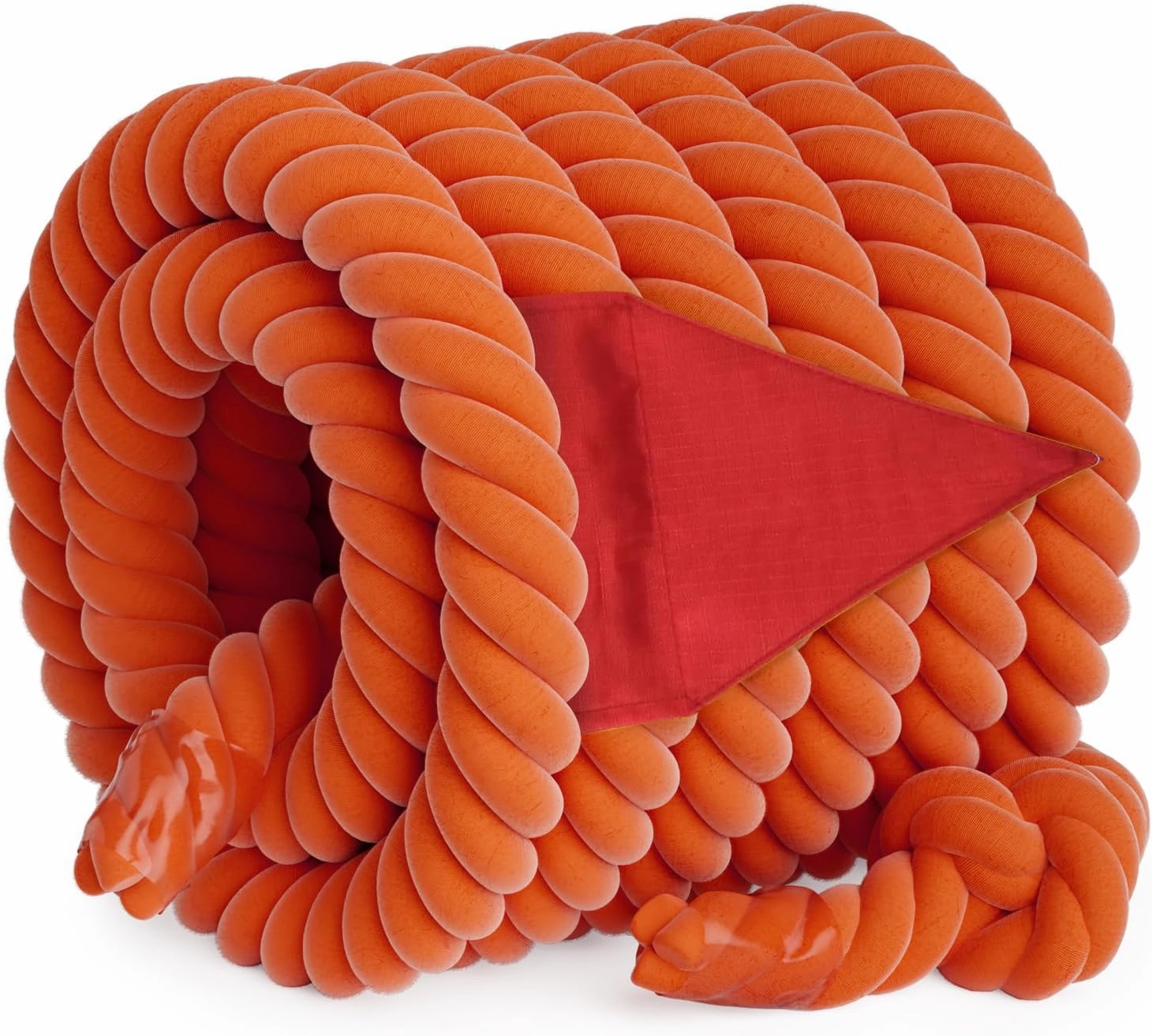 X XBEN Tug of War Rope with Flag for Kids 40FT, Teens and Adults, Soft Cotton Rope Games for Team Building Activities, Family Reunion, Birthday Party Orange