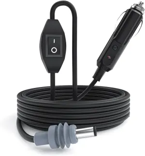 XTAR Starlink Mini Car Charger,3M/10FT Starlink Mini Power Cable Direct to Cigarette 12V-24V Adapter with Switch,DC Male to Cigarette Lighter Plug and Play (CB7)