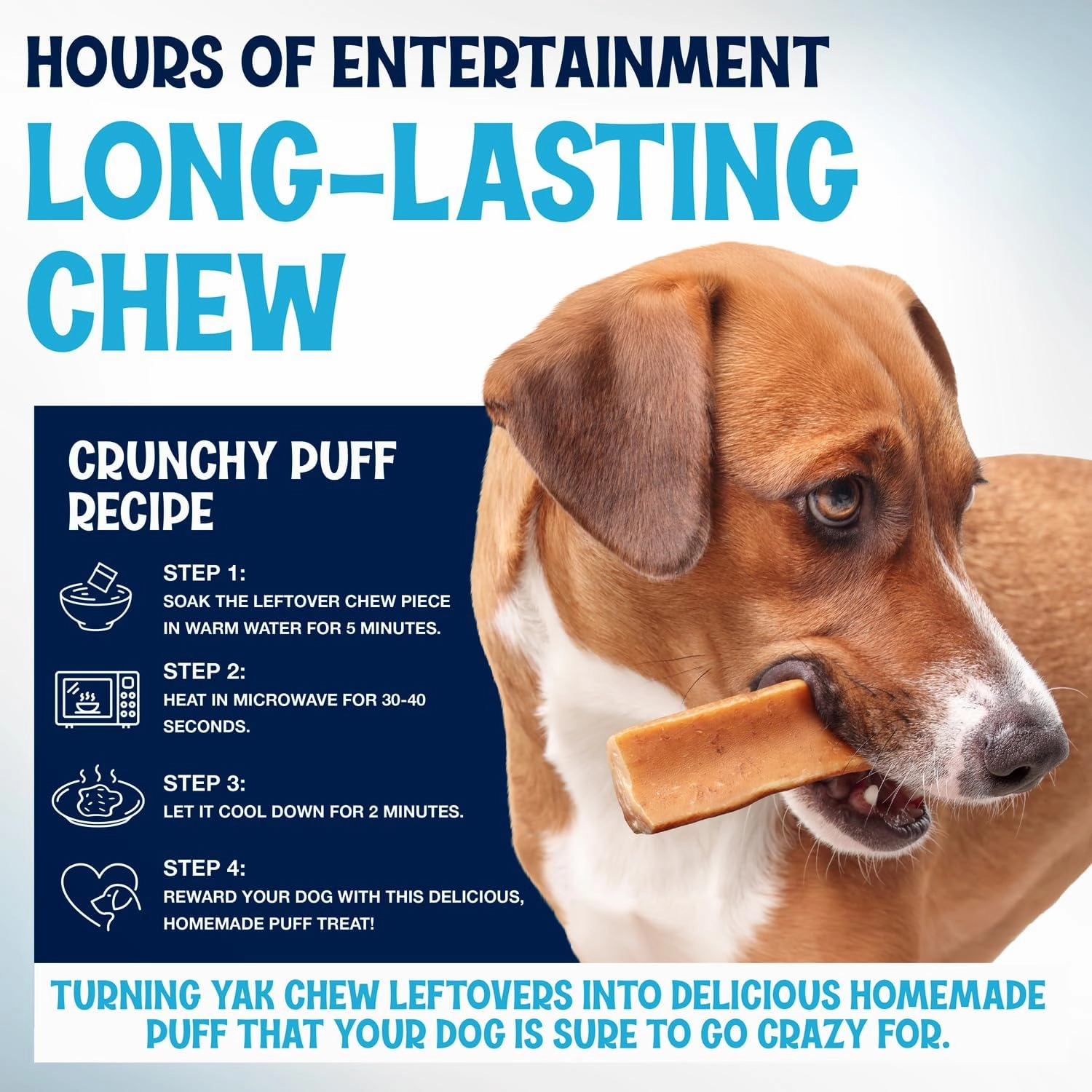 Yak Cheese Himalayan Dog Chews – Long Lasting, Odorless, Natural Dog Bones - High Protein, No GMO Treat – Made with Real Himalayan Salt and Yak Milk for Medium and Small Dogs - 3 Sticks