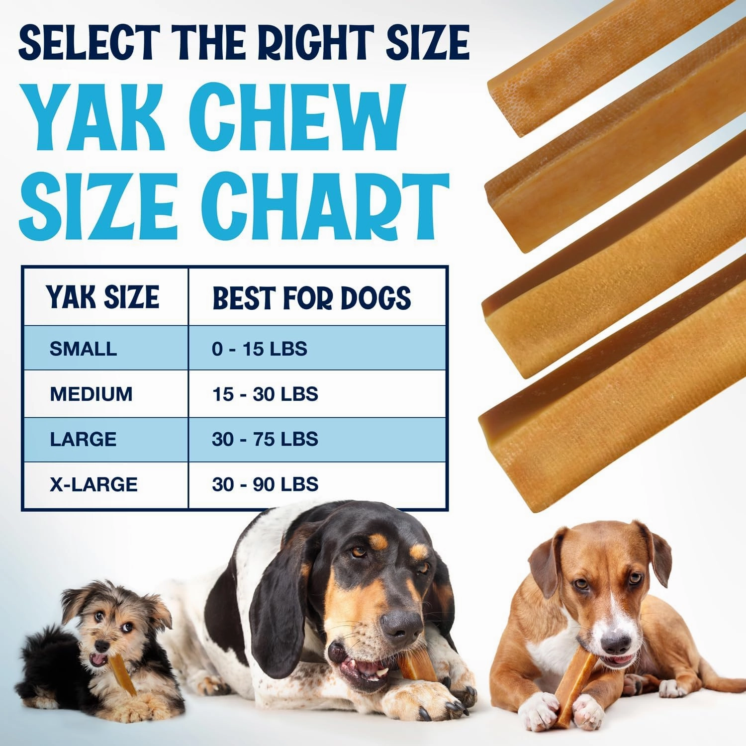 Yak Cheese Himalayan Dog Chews – Long Lasting, Odorless, Natural Dog Bones - High Protein, No GMO Treat – Made with Real Himalayan Salt and Yak Milk for Medium and Small Dogs - 3 Sticks