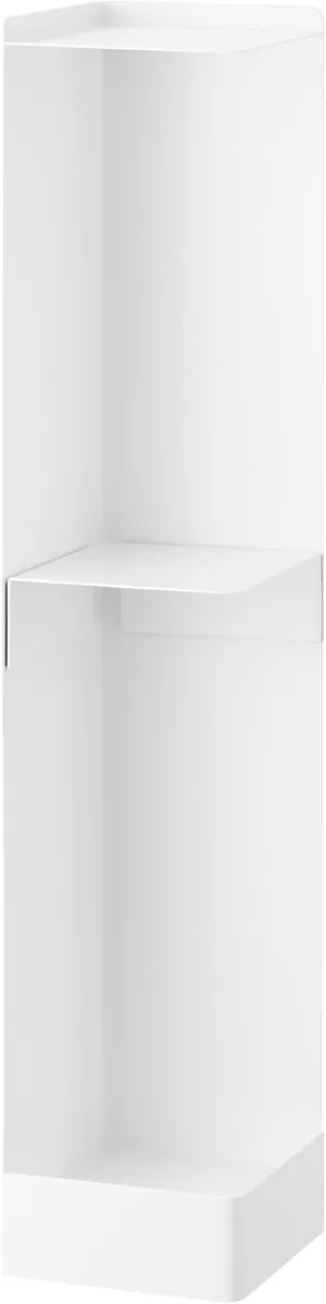 Yamazaki Home Tower Supplies Organizer-Slim Rolling Bathroom Storage, Toilet Paper Stocker with Adjustable Shelf - Steel -