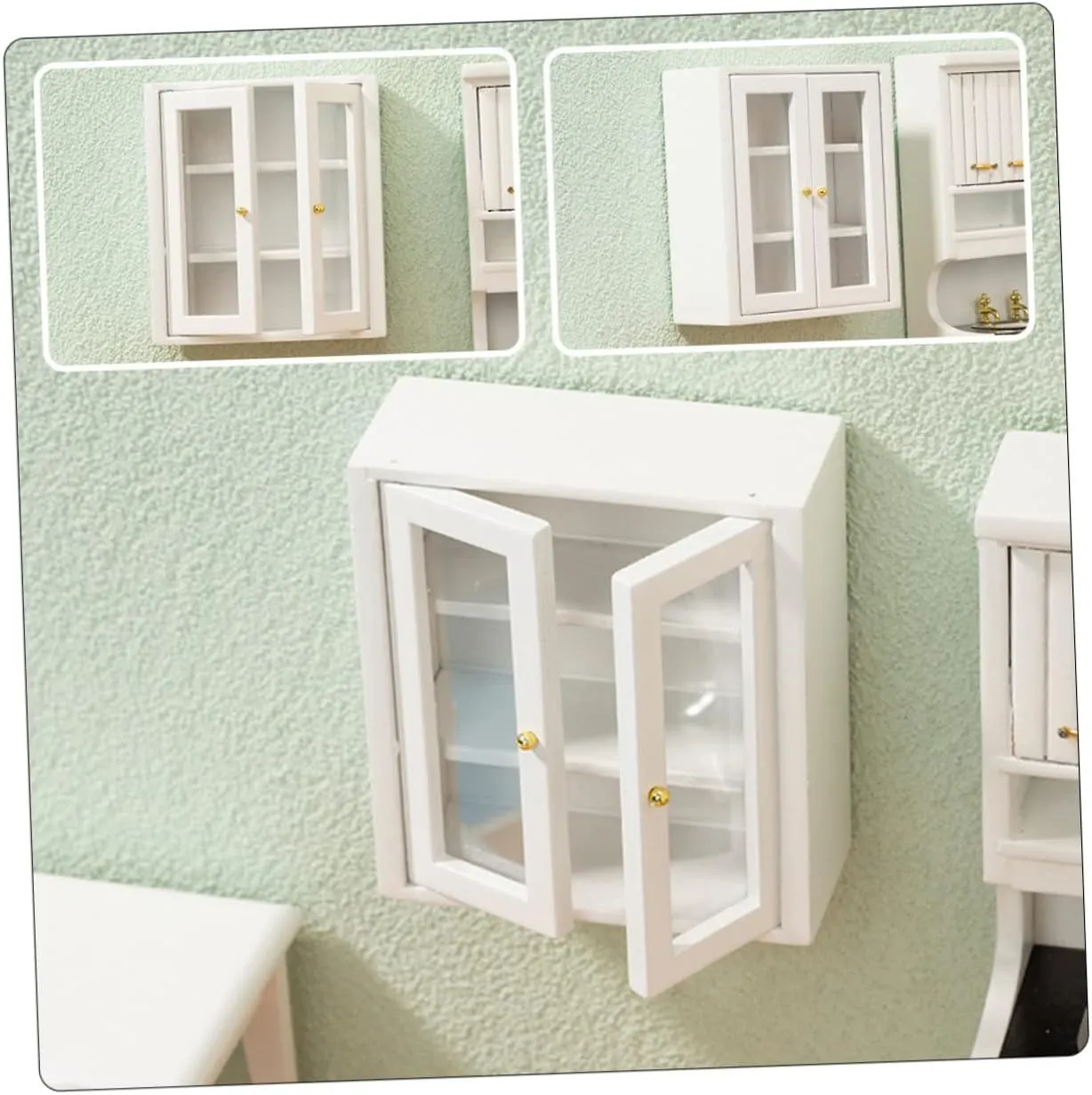 Yardwe 4pcs Tiny Cabinet Miniature Furniture for Dollhouse Decoration Realistic Micro Landscape Decor for Mini House Collectibles and Educational Play