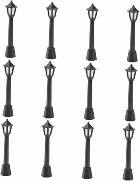 Yardwe 60pcs Miniature Street Light Model Realistic Landscape Lamp for Dollhouse Decor Simulation Light Toy for Boys and Girls Imagination and Play Landscape Accessory