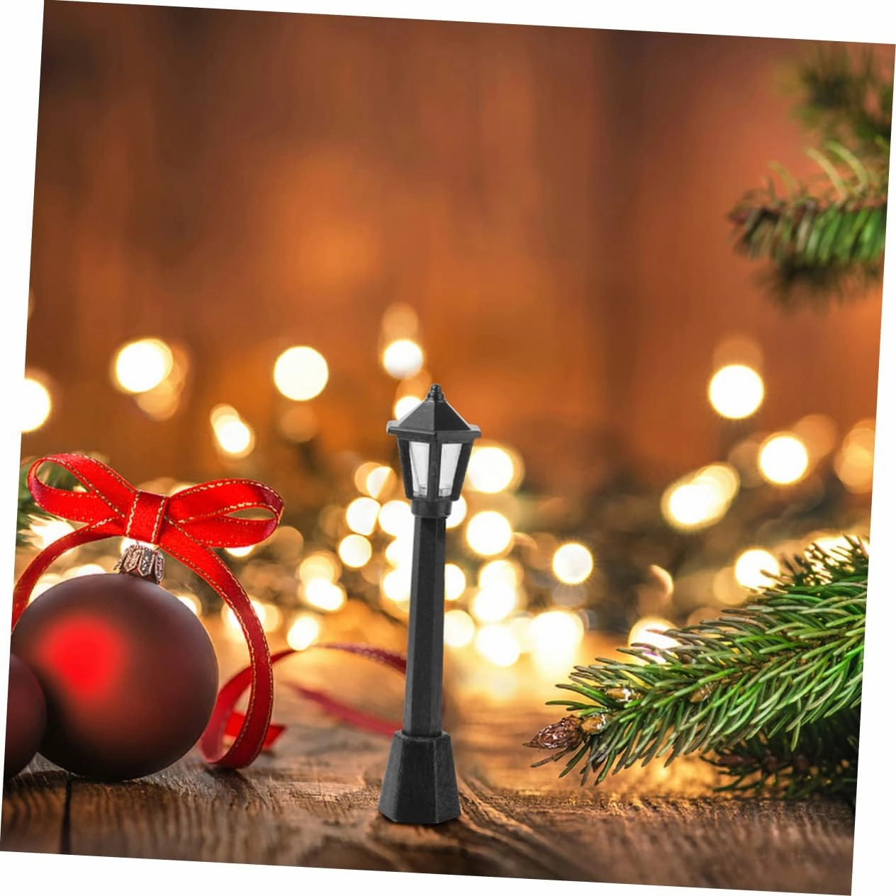 Yardwe 60pcs Miniature Street Light Model Realistic Landscape Lamp for Dollhouse Decor Simulation Light Toy for Boys and Girls Imagination and Play Landscape Accessory