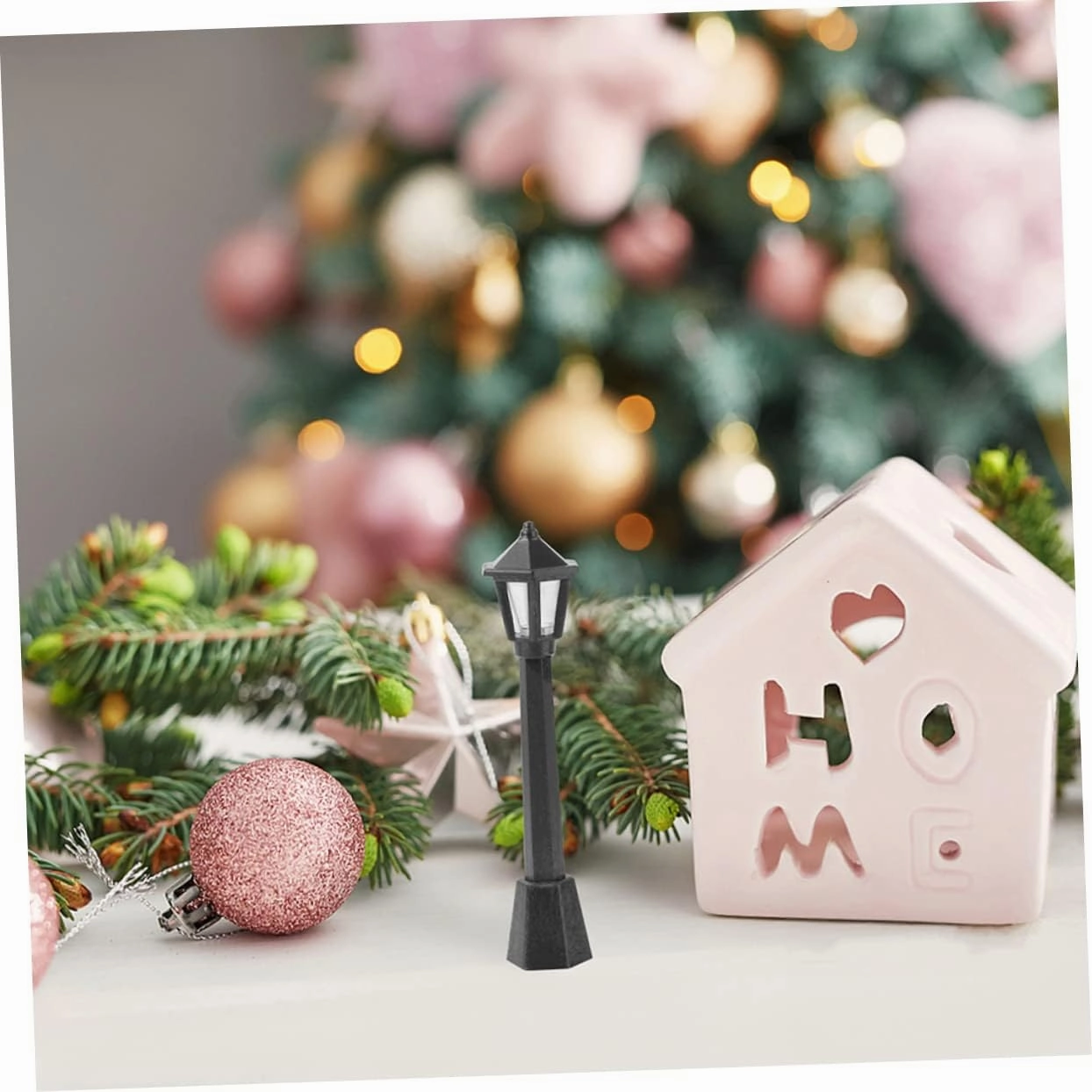 Yardwe 60pcs Miniature Street Light Model Realistic Landscape Lamp for Dollhouse Decor Simulation Light Toy for Boys and Girls Imagination and Play Landscape Accessory