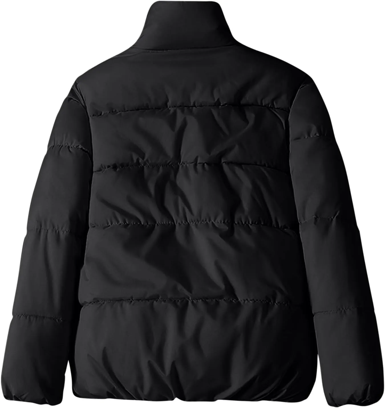 YRAETENM Womens Puffer Jacket Winter Warm Zip up Padded Coat Casual Stand Collar Quilted down Jackets Outerwear with Pockets