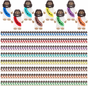 YuDanae Brown Mini Jesus Figures Rubber Jesus Figurines Toys in Bulk Religious Party Favors Sunday School Craft Baptism Gifts for Easter Egg Stuffers (Multicolor, 300pcs)