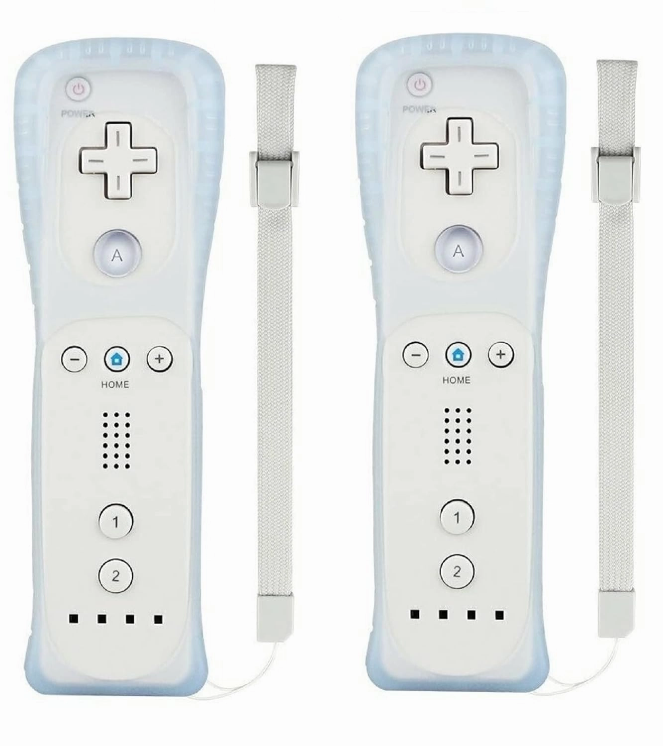 YUDEG Wii Controllers 2 Pack, Replacement for Wii Remote Controllers with Silicon Case and Strap
