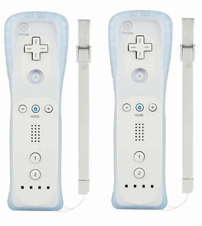 YUDEG Wii Controllers 2 Pack, Replacement for Wii Remote Controllers with Silicon Case and Strap