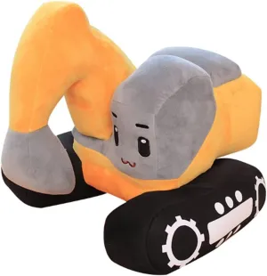YUDONG Excavator Plush Toy,10" Soft Excavator Stuffed Construction Toy,for Children's Birthday, Christmas, Party Gifts(Yellow) (Yellow, 10”)
