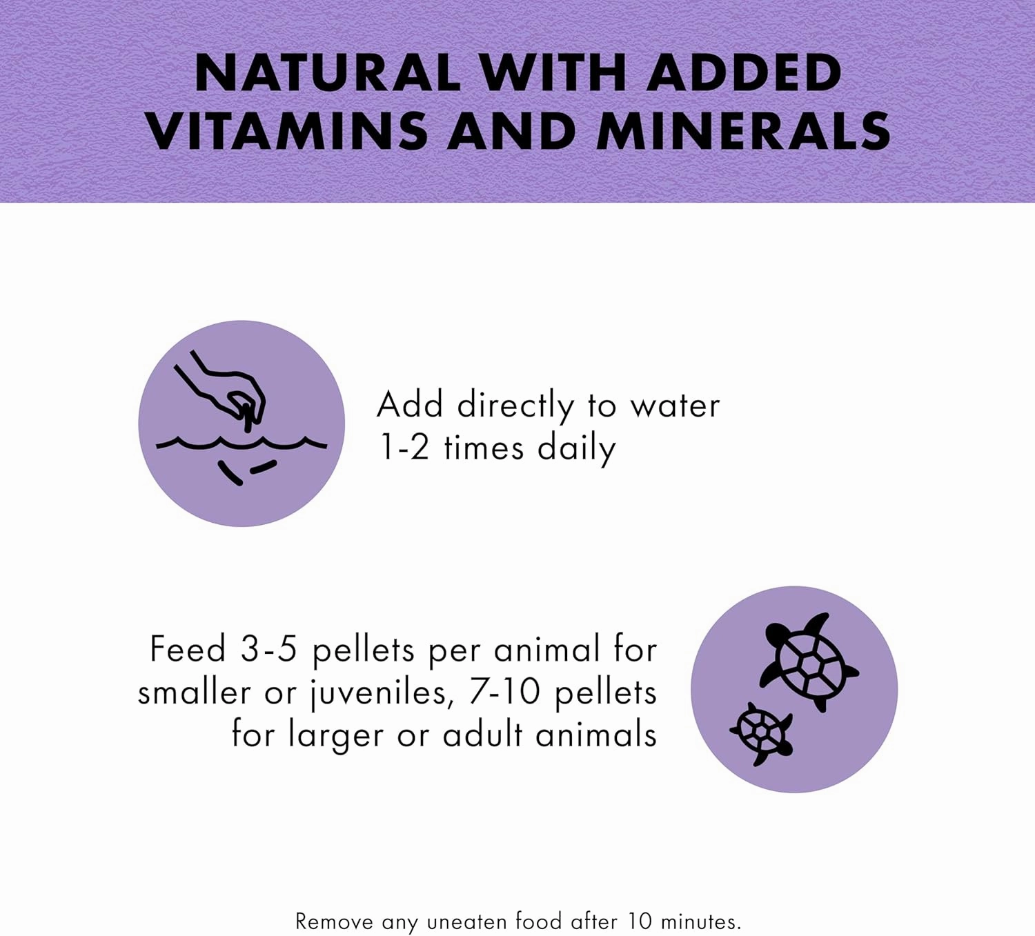 Zilla Pet Aquatic Turtle Sticks, Natural with Added Vitamins and Minerals, Nutrient-Rich Floating Food for Turtles, 1 lb
