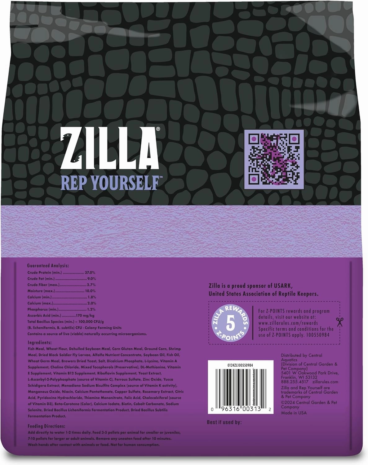 Zilla Pet Aquatic Turtle Sticks, Natural with Added Vitamins and Minerals, Nutrient-Rich Floating Food for Turtles, 1 lb