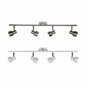 Zip Spot Light LED GU10 700mm 4 Lights Oriel Lighting OL58571/4BC, OL58571/4WH