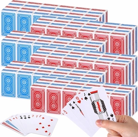 Zubebe 96 Pack Playing Cards Bulk Deck of Cards 2.25 Inch x 3.5 Inch Poker Size Standard Index Red and Blue Travel Playing Item for Activities Party Supplies Games Novelty Gift