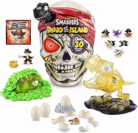 ZURU Smashers Dino Island Giant T-Rex Skull with 30  Surprises and Mini Eggs, Dinosaur Discovery Toy, Age 5 