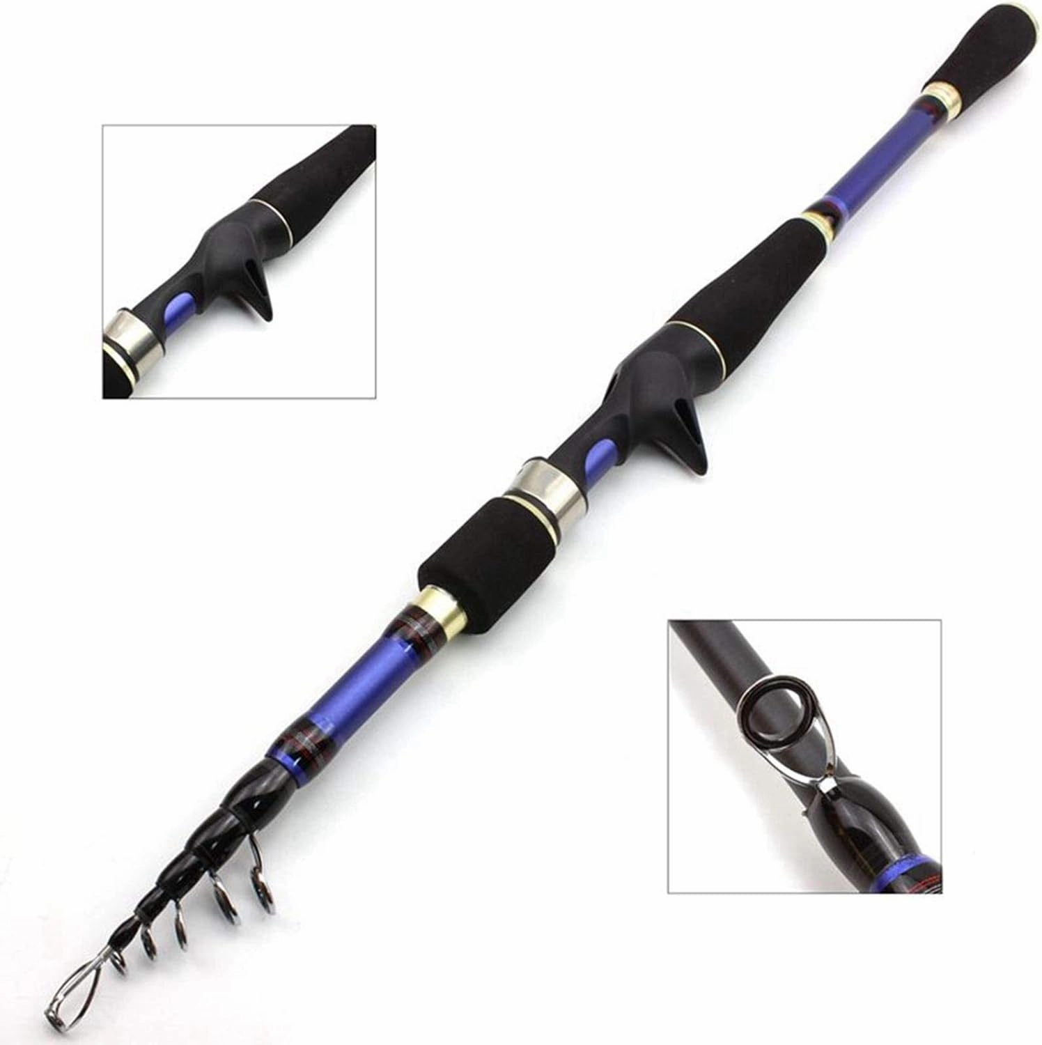 ZYHYD High Carbon 1.8m 2.1m 2.4m 2.7m Rotating Casting Fishing Rod Telescopic Trout Travel Rod Bait Weight 7-28g ZYHYD (Color : Casting Rod, Length : 2.1 m)